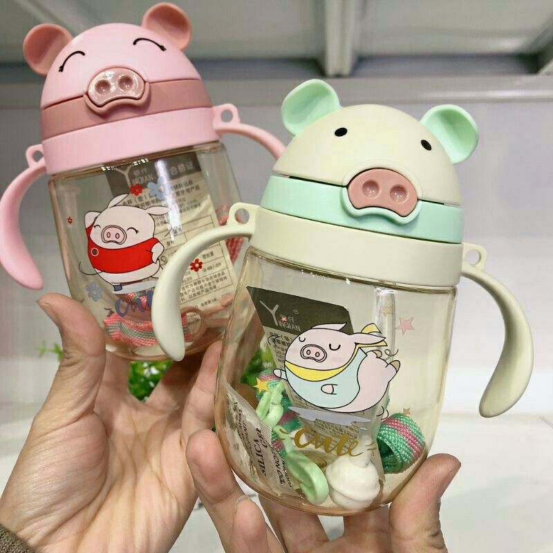 Bình nước hình chú heo xinh xắn cực đáng yêu 350ml