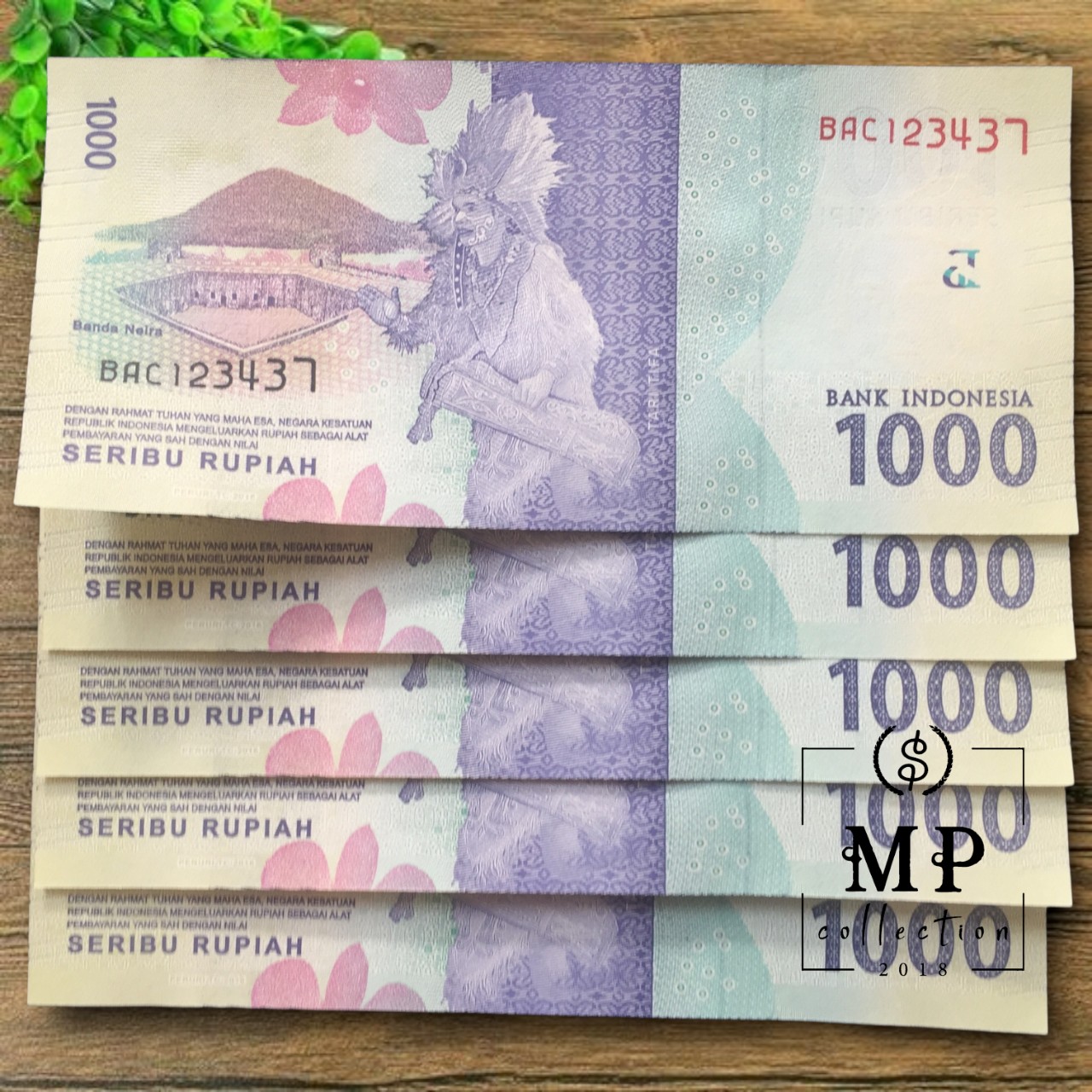 Tiền Indonesia 1000 rupiah mới cứng hình ảnh người phụ nữ - Tiền mới keng 100% - Tặng túi nilon bảo quản