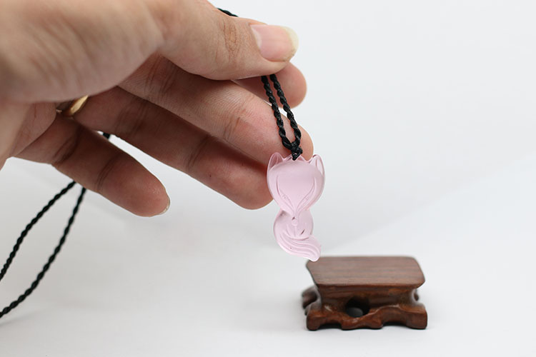 Mặt Dây Chuyền Hồ Ly Pha Lê Ngọc Quý Gemstones MD69 - Hồng