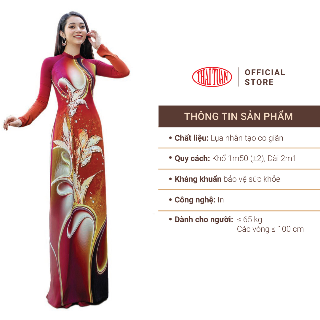 Vải Áo Dài In Họa Tiết Kháng Khuẩn Khổ 1m50 Dài 2m1 | ASBR533078DDAE