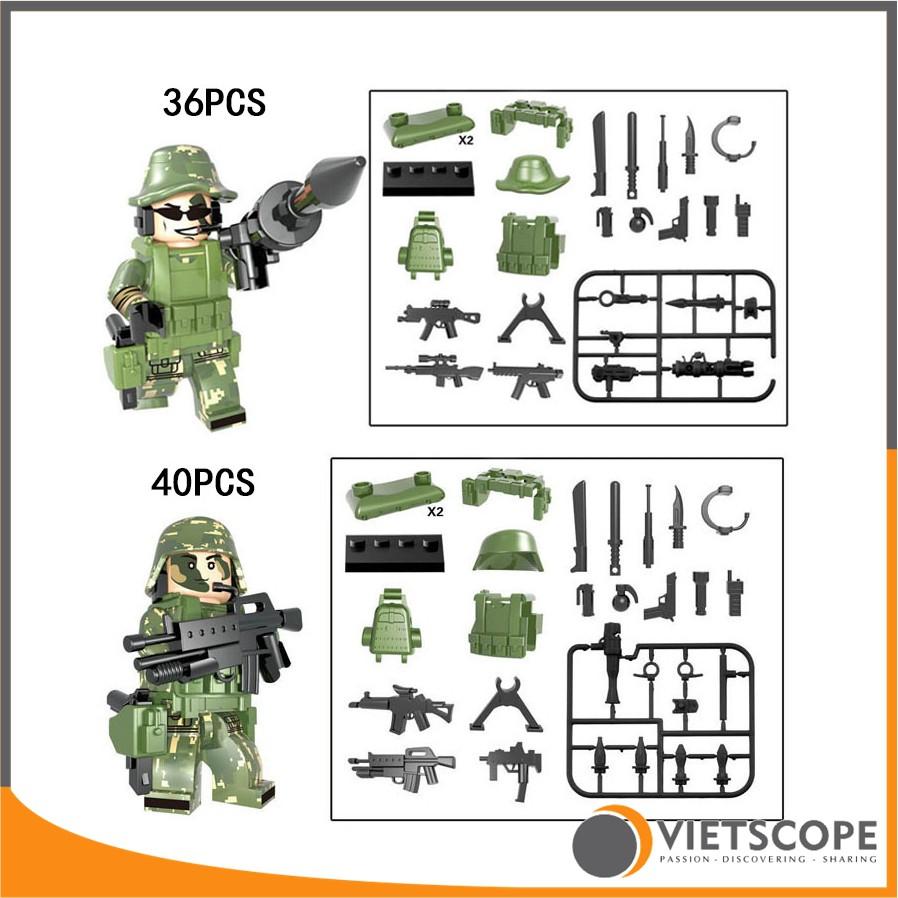 Combo 6 nhân vật lính Mỹ quân phục rằn ri - 7011