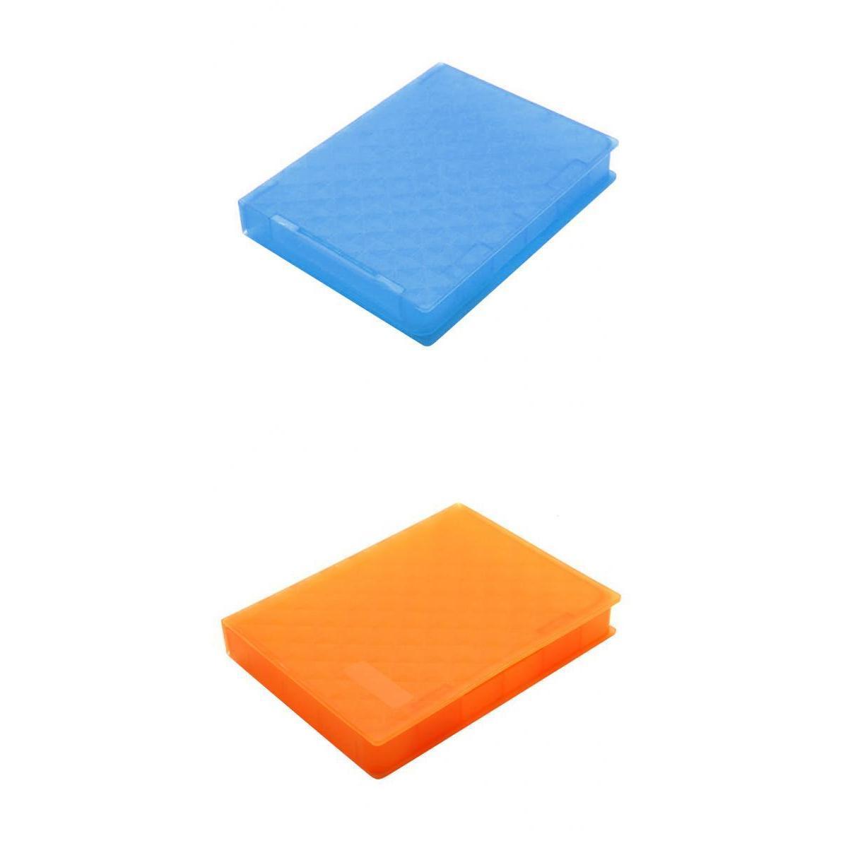 2 Pieces 2.5" SATA Hard Drive HDD SSD Enclosure External Disk Case Storage