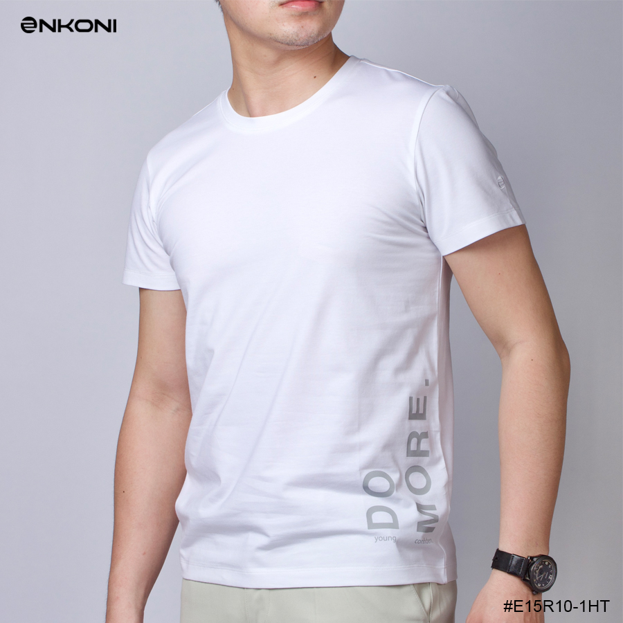 Áo thun nam basic cổ tròn trắng trơn trendy