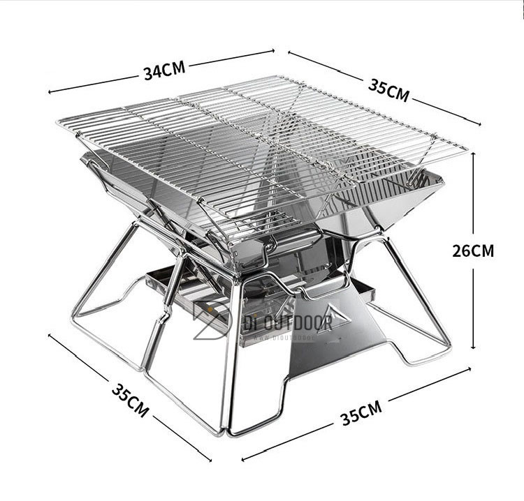 Bếp Nướng Xếp Gọn Cắm Trại Dã Ngoại MT-2 dành cho 4-5 người