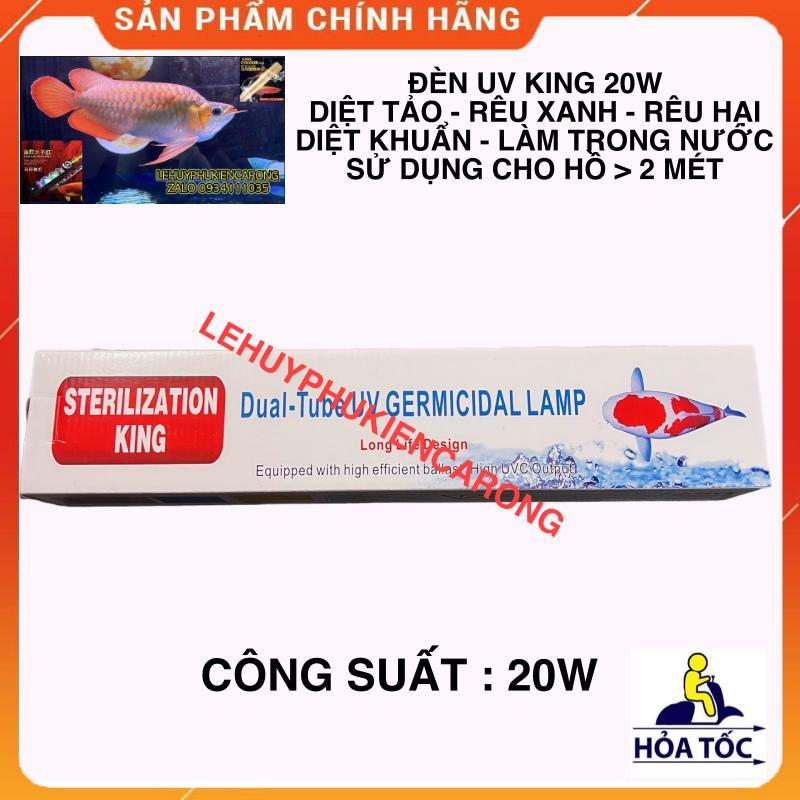 Đèn UV Bề Cá 20w Sterilization King Bóng Kép Cao Cấp, Diệt Tảo, Diệt Khuẩn cho Hồ Cá, hồ thủy sinh siêu sạch
