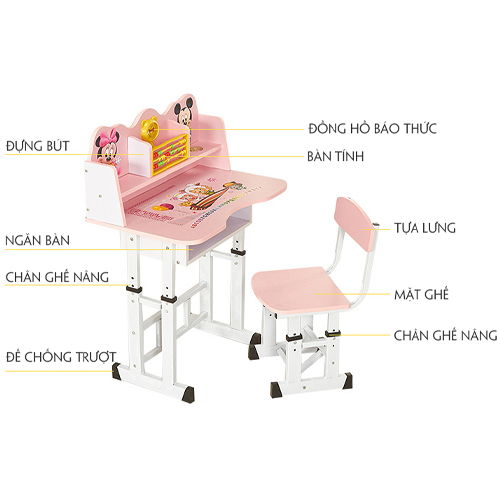 Bàn học sinh cao cấp điều chỉnh độ cao