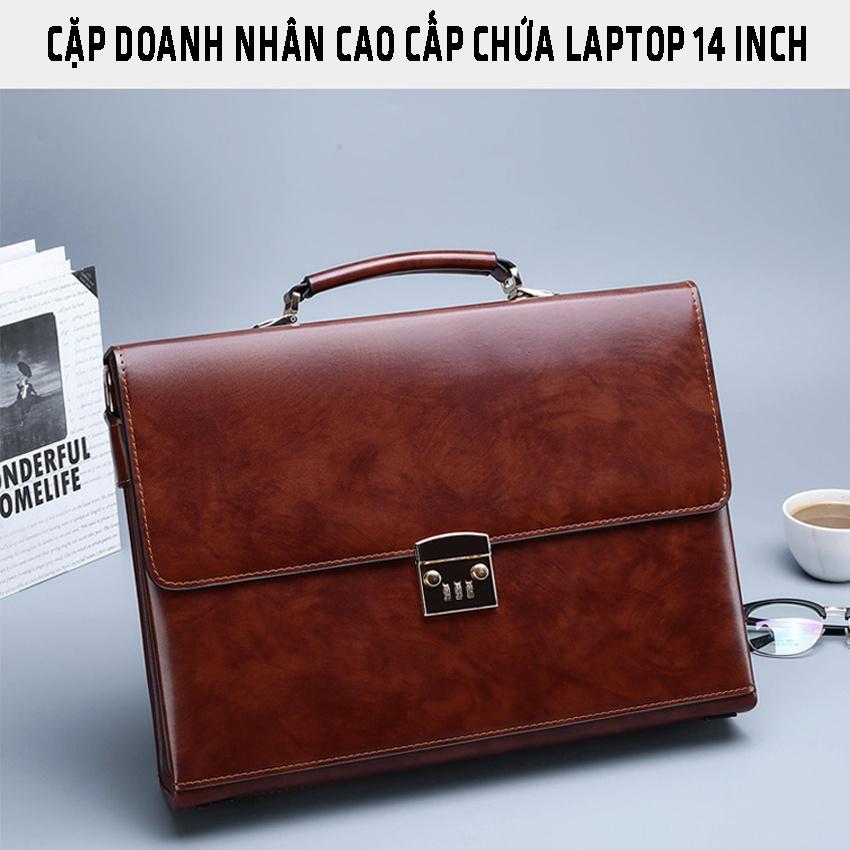 Túi xách công sở nam BOSS Cao Cấp Bảo Hành 12 tháng Cặp văn phòng chứa laptop 14 inch tài liệu a4 đi làm Tuxa