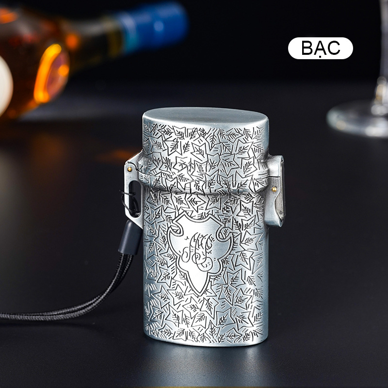 Hộp Đựng Thuốc Đồng Thau Có Dây Đeo