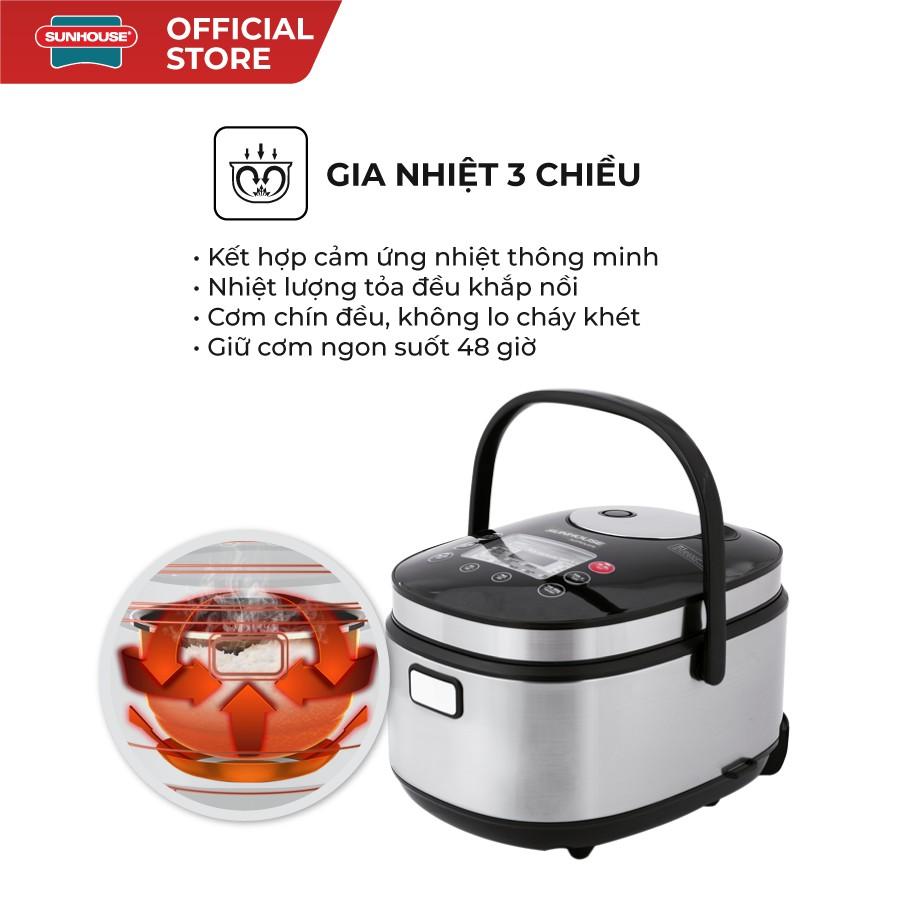 [Hàng Chính Hãng] Nồi cơm điện tử SUNHOUSE MAMA 1.8L màu đen SHD8903