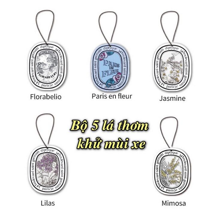 Combo 5 Lá Thơm nước hoa Pháp LUXURY BOULEVARD Khử mùi xe Thơm Phòng ️ FREESHIP ️