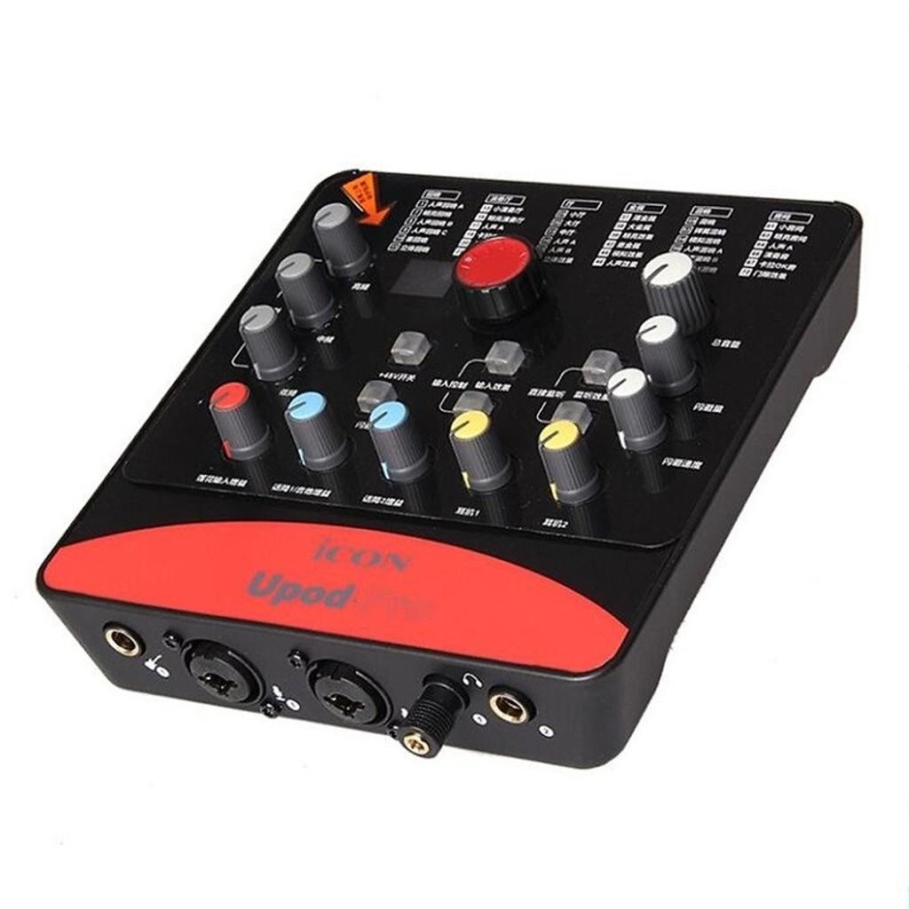 Combo thu âm livestream karaoke đỉnh cao Sound Card ICON UPOD Và Micro U87- MA87 tặng đầy đủ phụ kiện tai nghe giá đỡ