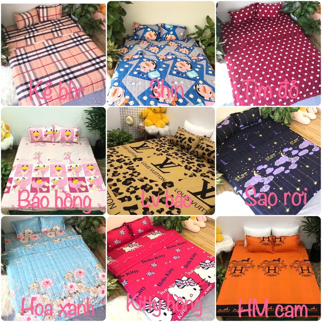 Bộ ga gối 1m2 kèm vỏ gối ôm rẻ vô địch mẫu cờ mỹ
