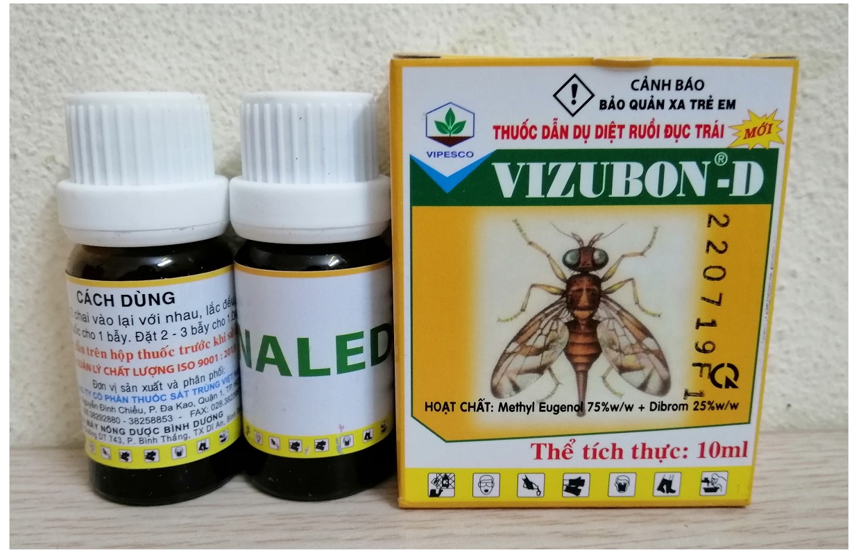1 HỘP 2 lọ THUỐC DẪN DỤ DIỆT RUỒI ĐỤC TRÁI VIZUBON-D