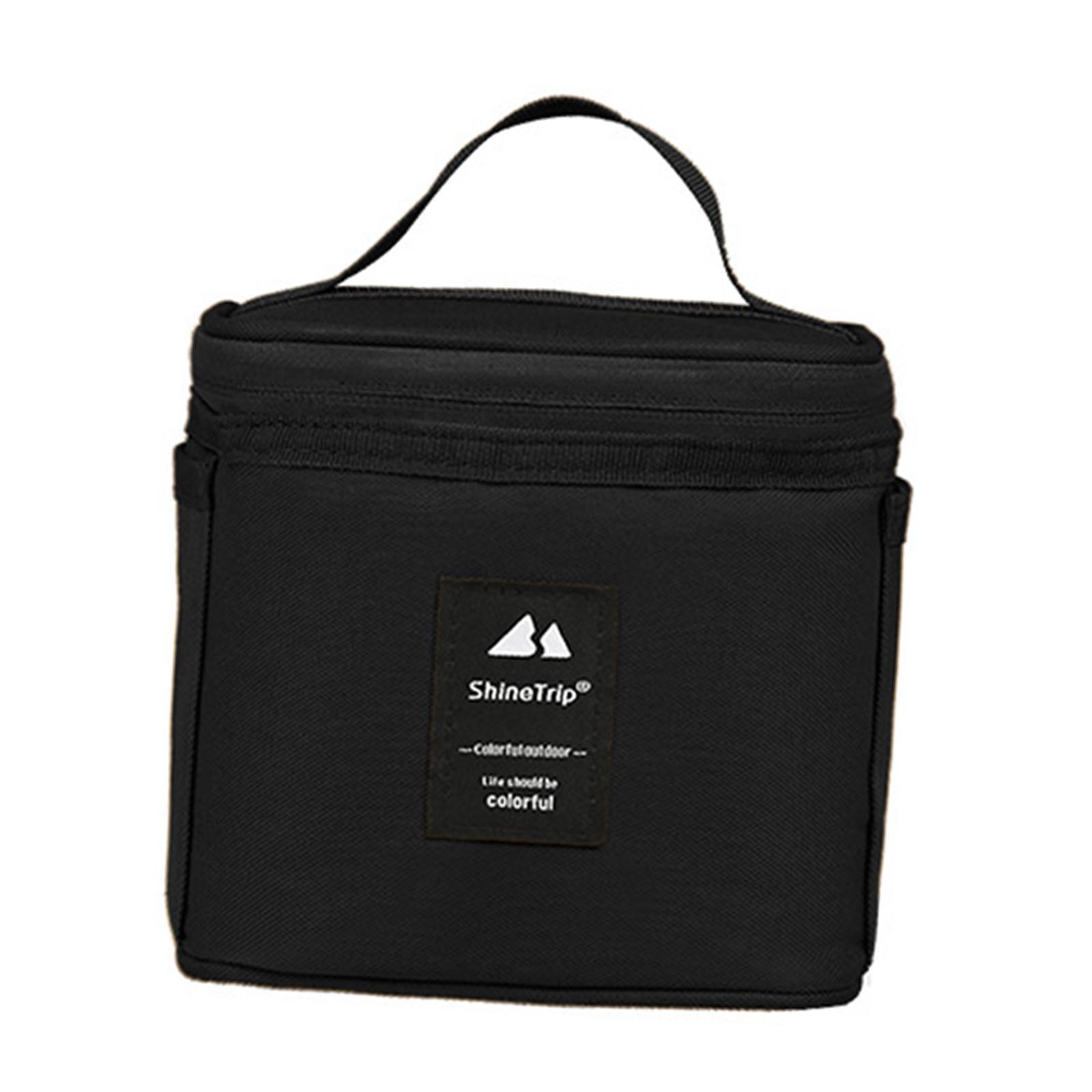 Condiments Bottle Storage Seasoning Jar Carrying Bag Camping Black