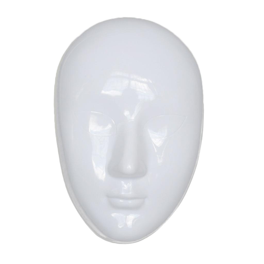 2 Piece DIY Unpainted Mask White Blank Face Mask Masquerade Costume Mask Set