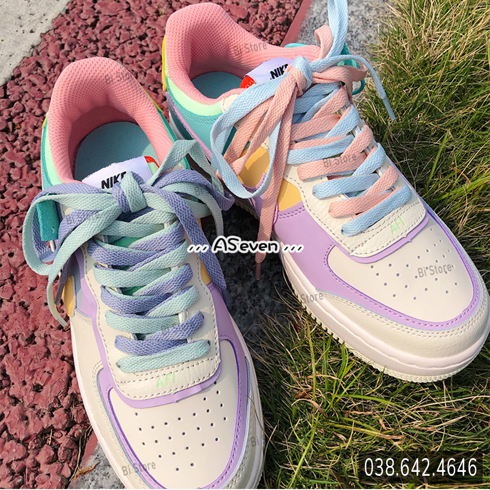 [Bảng 30 màu] Dây giày dẹt màu Pastel dành cho các loại giày thể thao / sneaker Nikee Air Forcee 1 (AF1), Jordann, Adidass, Vanss, Conversee,... [bán theo cặp