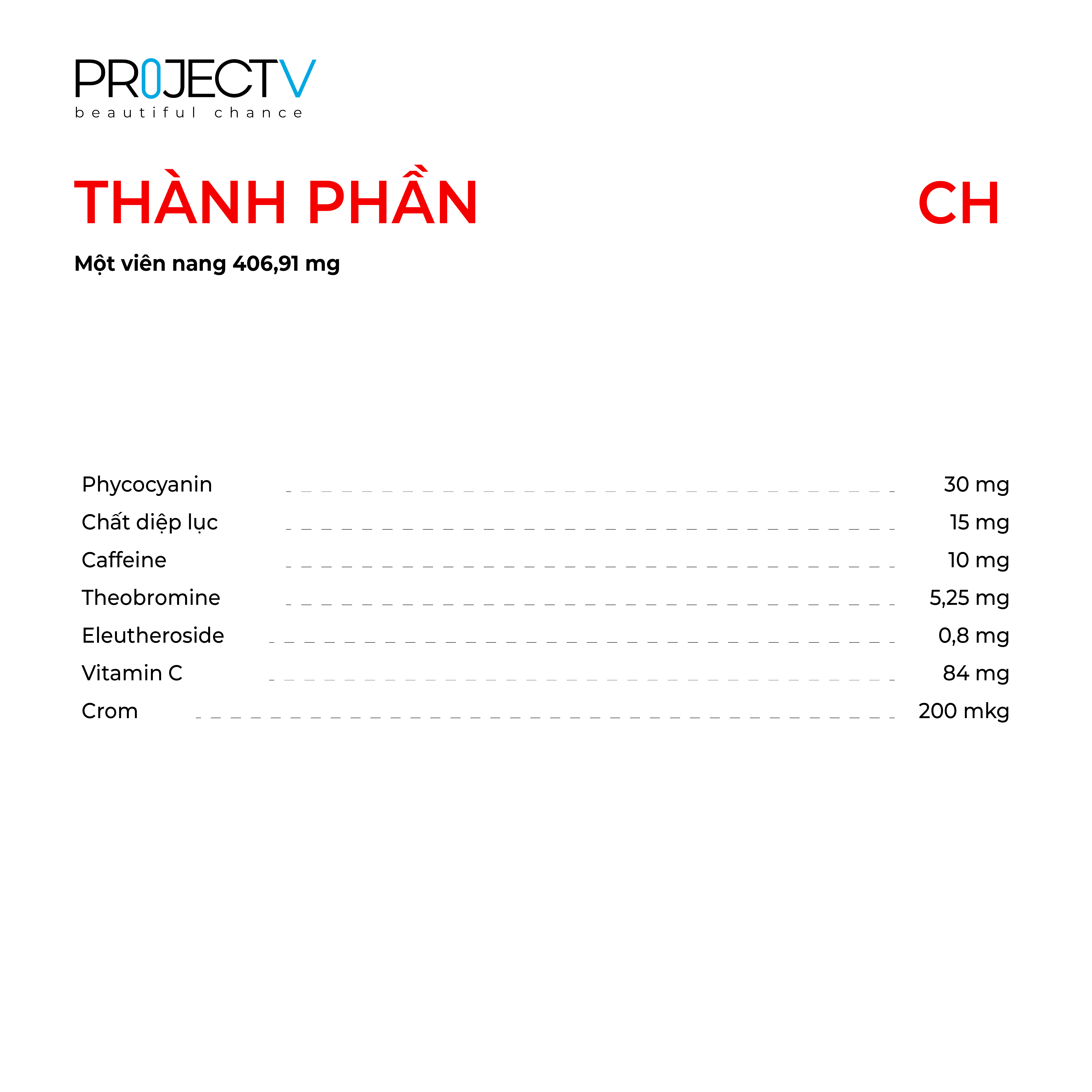 Thực Phẩm Sức Khoẻ CH+A | V Alphabet - Năng lượng mạnh mẽ, Chống oxy hóa tự nhiên - PROJECT V - Xuất xứ Pháp, Hàng Chính Hãng