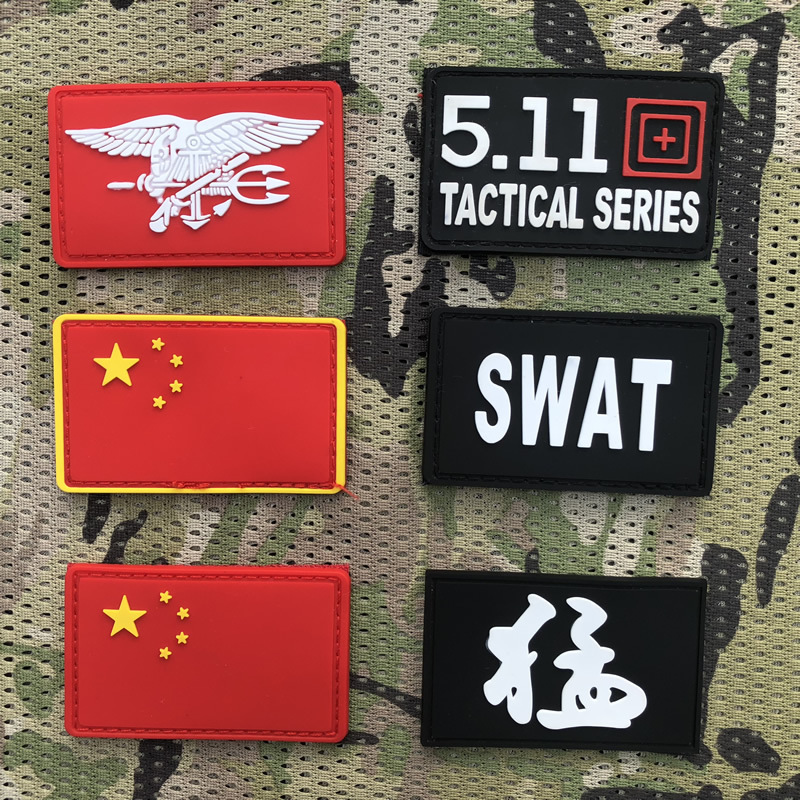 Tem dán patch velcro nhựa PVC dán trang trí ba lô, dán áo khoác lính, mũ lính