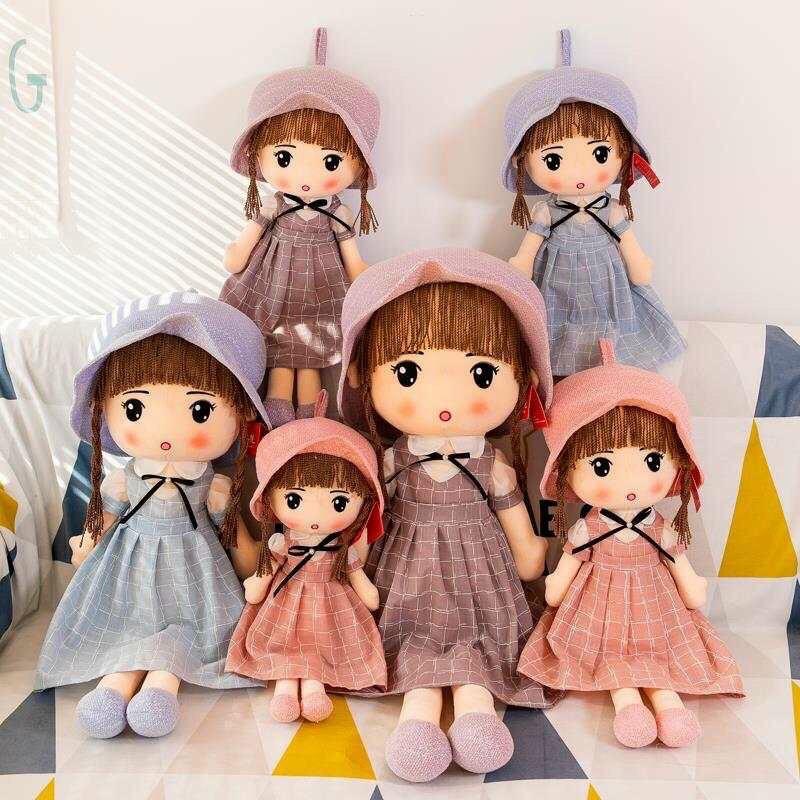 Búp bê váy caro dễ thương cho bé gái