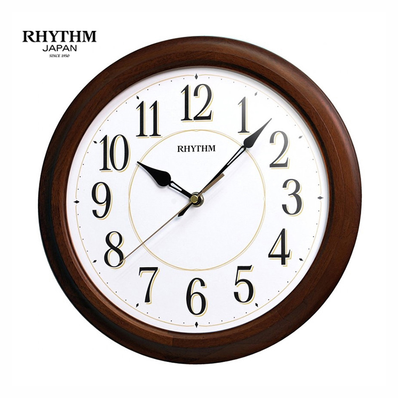 Đồng hồ treo tường RHYTHM (Wooden Wall Clocks) CMG131NR06 (Kích thước 30.0 x 4.6cm)