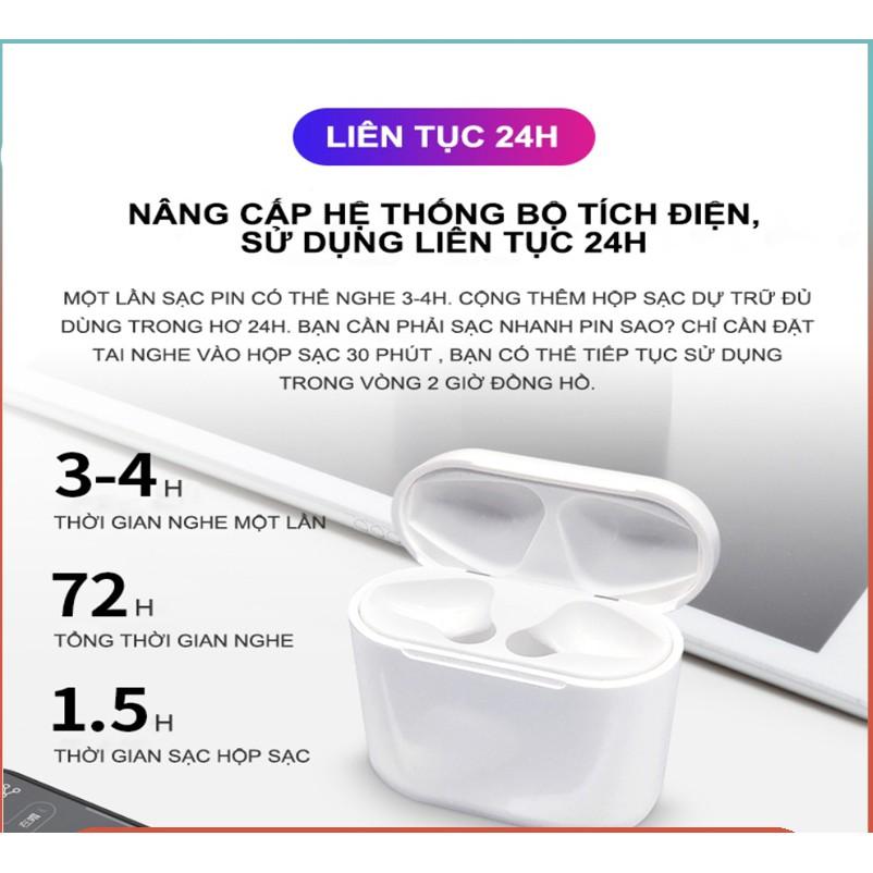 Tai nghe Bluetooth không dây nhét tai i12 thích hợp mọi smartphone Sony, Samsung, iphone, Apple, Oppo