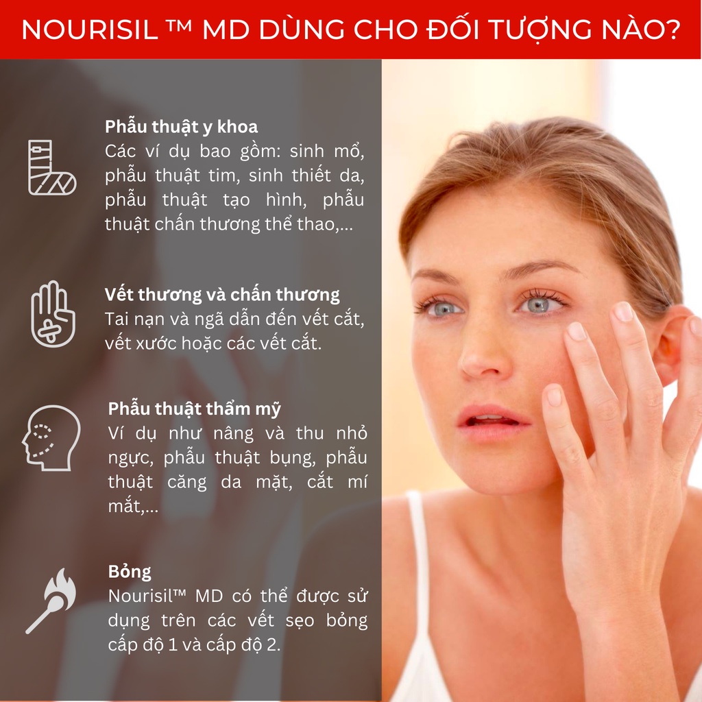 Kem sẹo Nourisil MD cao cấp - Gel sẹo silicone làm mờ và ngăn ngừa sẹo xấu hiệu quả (Chai 30g)