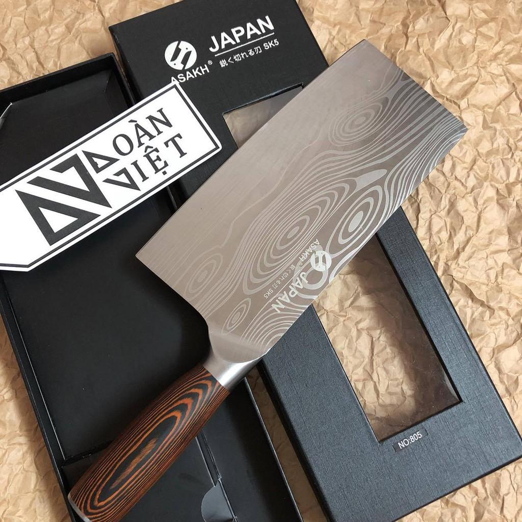 Dao Chặt Xương ASAKH 805/ Dao thái ASAKH 900 thép SK5 siêu bén - Dao Cao Cấp Nhật Bản