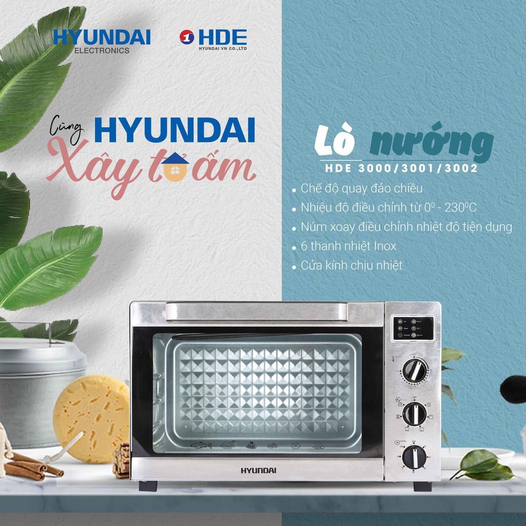 Lò nướng Hyundai HDE 3001S Dung tích 35L. Phong cách Hàn Quốc. Hàng chính hãng