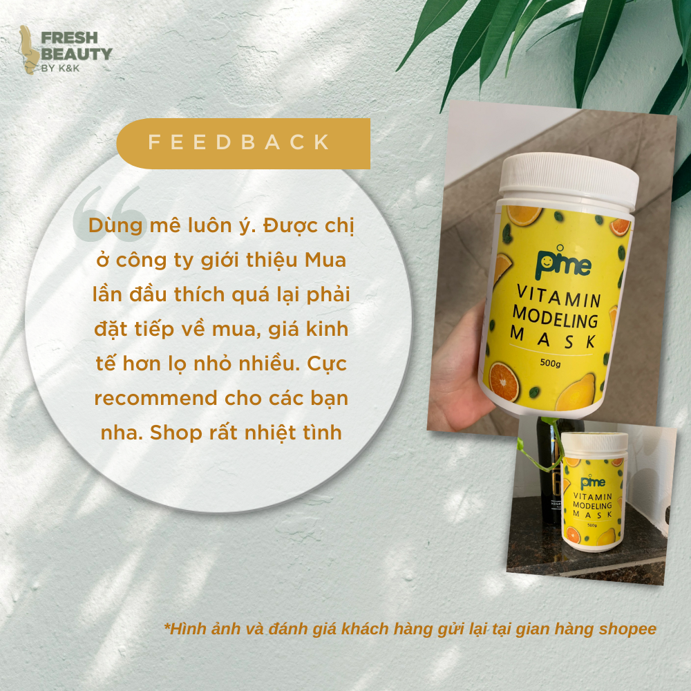 Mặt nạ dẻo Pime Vitamin Modeling Mask hỗ trợ sáng da mờ thâm nám, hạn chế mụn, dầu thừa