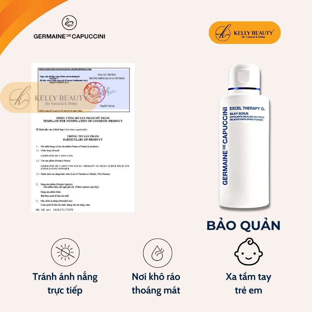 Bột Tẩy Tế Bào Chết Germaine Excel Therapy O2 Silky Scrub Delicate Exfoliating Powder | Kelly Beauty