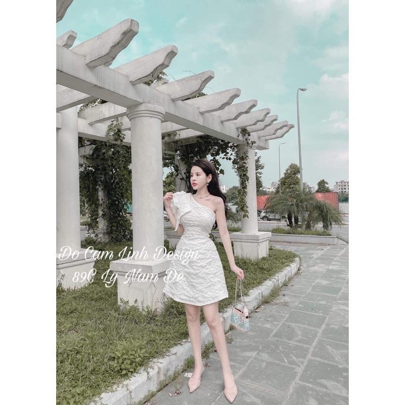 ĐẦM XOÈ GẤM LỆCH VAI NƠ - SIZE M/L ĐẾN 57kg - MS131V MMR