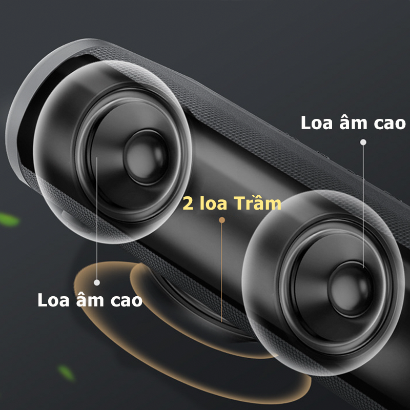 Loa bluetooth PKCB 100W Super Bass TWS leen 200w TF Card / USB/ Line in 3.5mm / AUX Stereo Surround, Loa Không Dây Nghe Nhạc - Hàng Chính Hãng