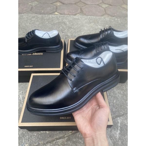 Giày derby wingtip da bò, giày da nam buộc dây