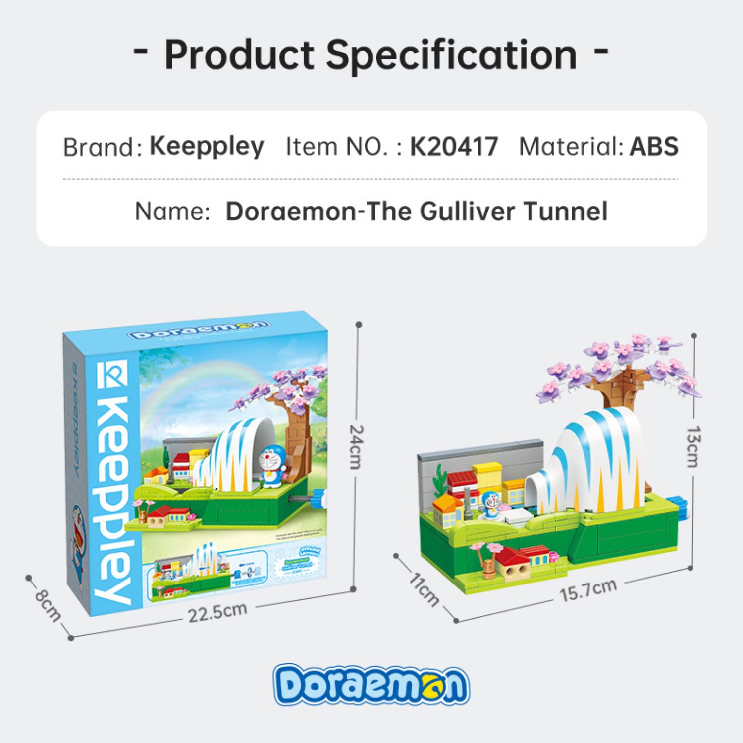 Đồ Chơi Lắp Ráp KEEPPLEY Doraemon Gulliver Tunnel K20417 - Đường Hầm Thu Nhỏ Building Block  - Herbie Toys