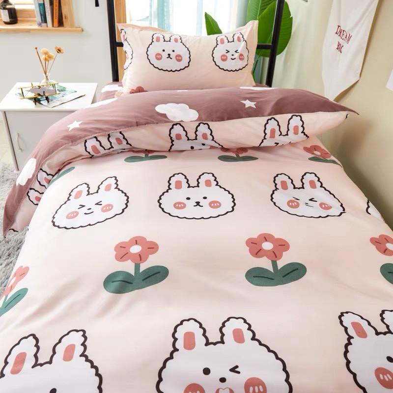 Bộ Chăn ga gối cotton poly