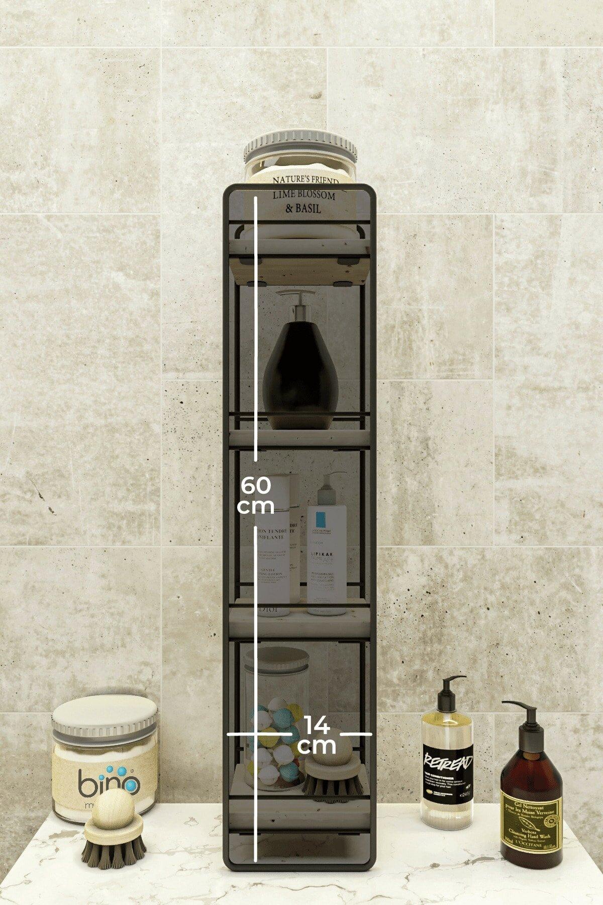 Nhà Bếp Lưu Trữ Đồ Giá Kệ Người Tổ Chức Gỗ Tự Nhiên 4 Tầng Kệ Treo Tường Giá Treo Phòng Tắm Hiện Đại Trong Nhà Phụ Kiện