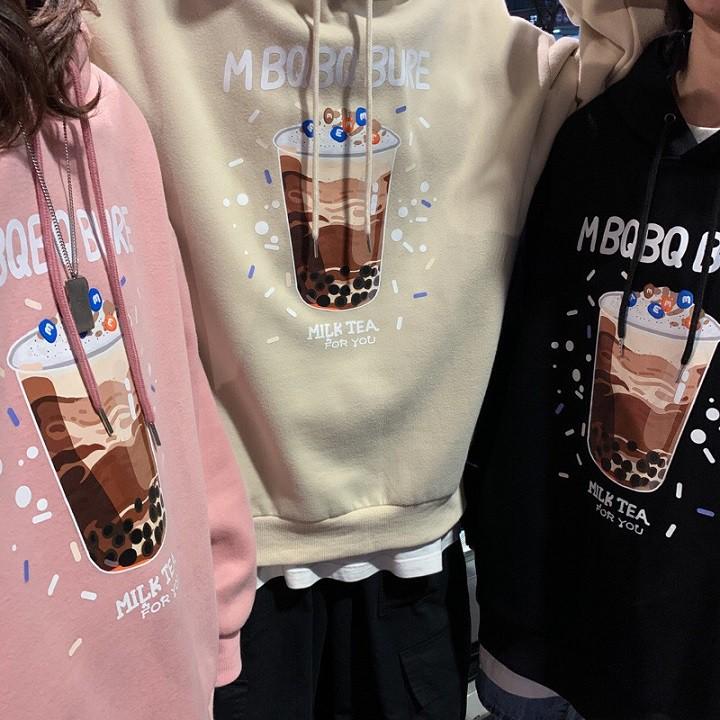 Áo Hoodie - Áo Khoác Nỉ Bông in Ly Trà Sữa 3 Màu Unisex Nam Nữ Form Rộng Ulzzang Áo Nỉ Hoodie Nam Nữ Chất Vải Nỉ Dầy Ấm Mềm Mịn Dáng Rộng Thoải Mái Phong Cách Ulzzang Mẫu Mới