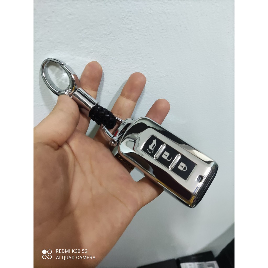 Ốp, bọc chìa khóa xe Mitsubishi Xpander, Outlander , Attrage, Mirage, Pajero- chìa thông minh- Mẫu Silicon Tráng Gương