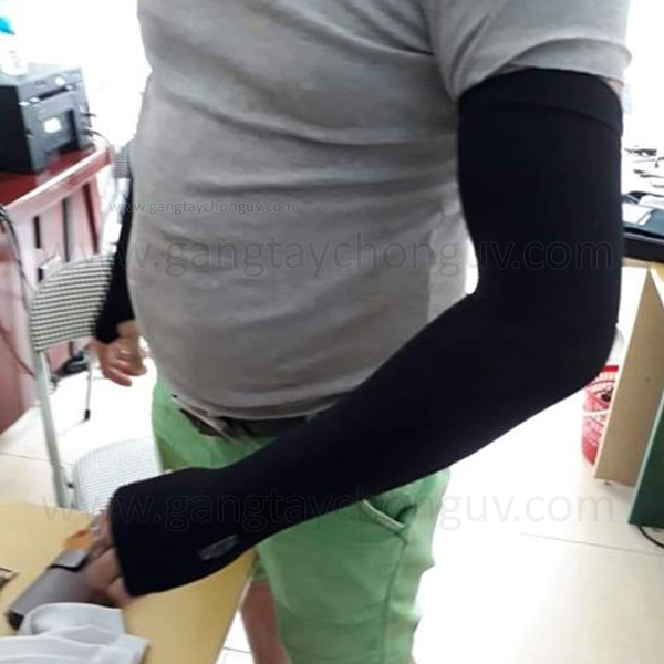 Găng tay chống nắng xỏ ngón Freesize cho nam và nữ, co giãn, thun lạnh, chất vải dày dặn, chống tia UV 95%