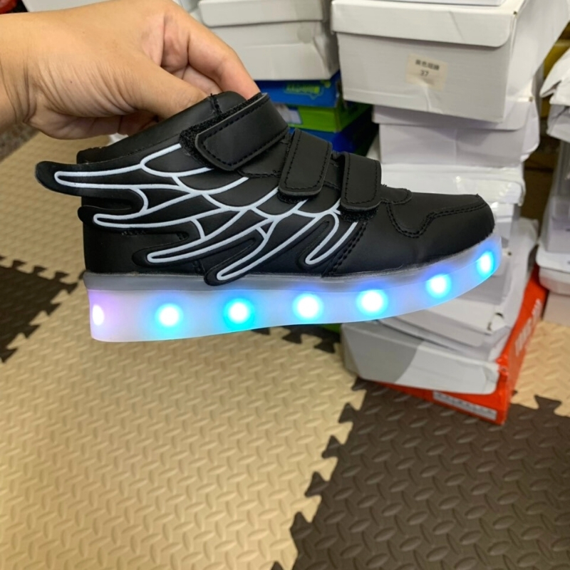 Giày phát sáng cho bé trai bé gái 3 - 12 tuổi sạc USB thông minh kiểu dáng sneaker thể thao cá tính 7 chế độ đèn 4 chế độ chớp đèn LED độc đáo GH02
