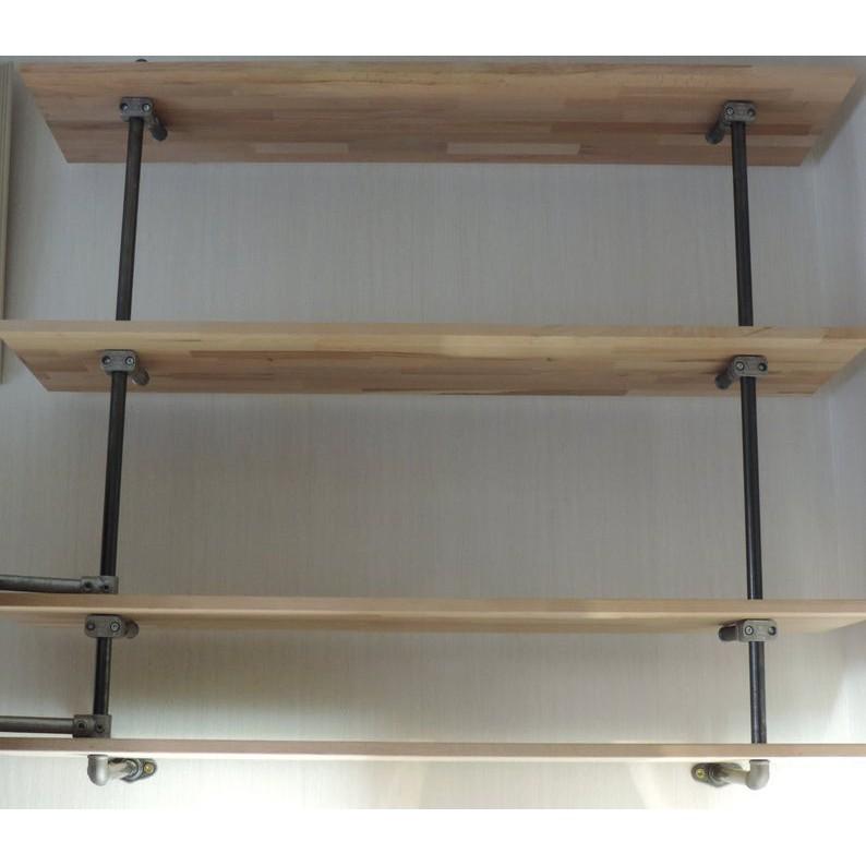 Giá kệ 4 tầng bằng ống nước, kệ treo tường ống nước chất liệu ống sắt