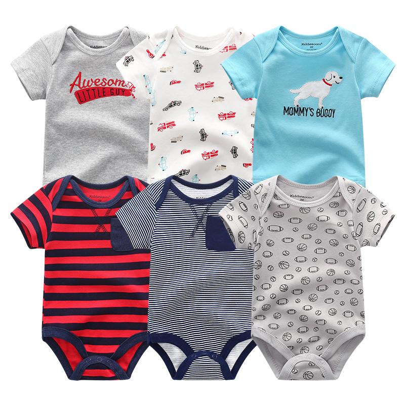 6 Cái/lốc 100% Cotton Cho Bé Bodysuit Sơ Sinh Tay Ngắn Áo Liền Quần Cho Bé Trai Bé Gái Jumpsuit Quần Áo Cơ Thể Bé Phù Hợp Với Bộ