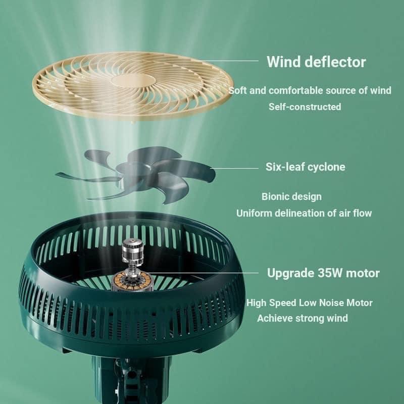 Quạt cắm điện để bàn, treo tường mini mẫu mới, Thiết kế nhỏ gọn, với 6 cánh quạt và nhiều tốc độ