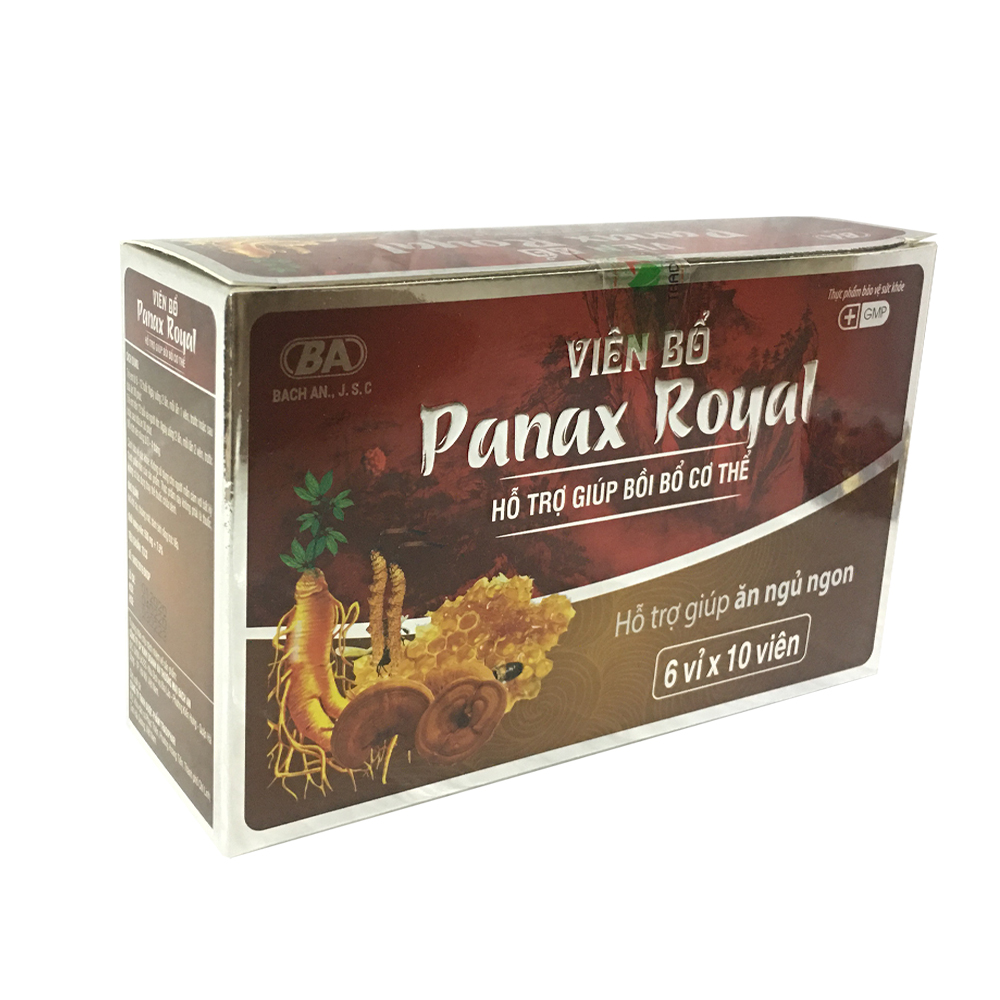 TPCN [Ăn ngon Ngủ ngon] - Viên Bổ Panax Royal - Hộp 6 vỉ x 10 viên -  Giúp bồi bổ cơ thể, tăng cường sức đề kháng, tăng cường hấp thu và chuyển hóa chất dinh dưỡng. Giúp ăn ngon, ngủ ngon.