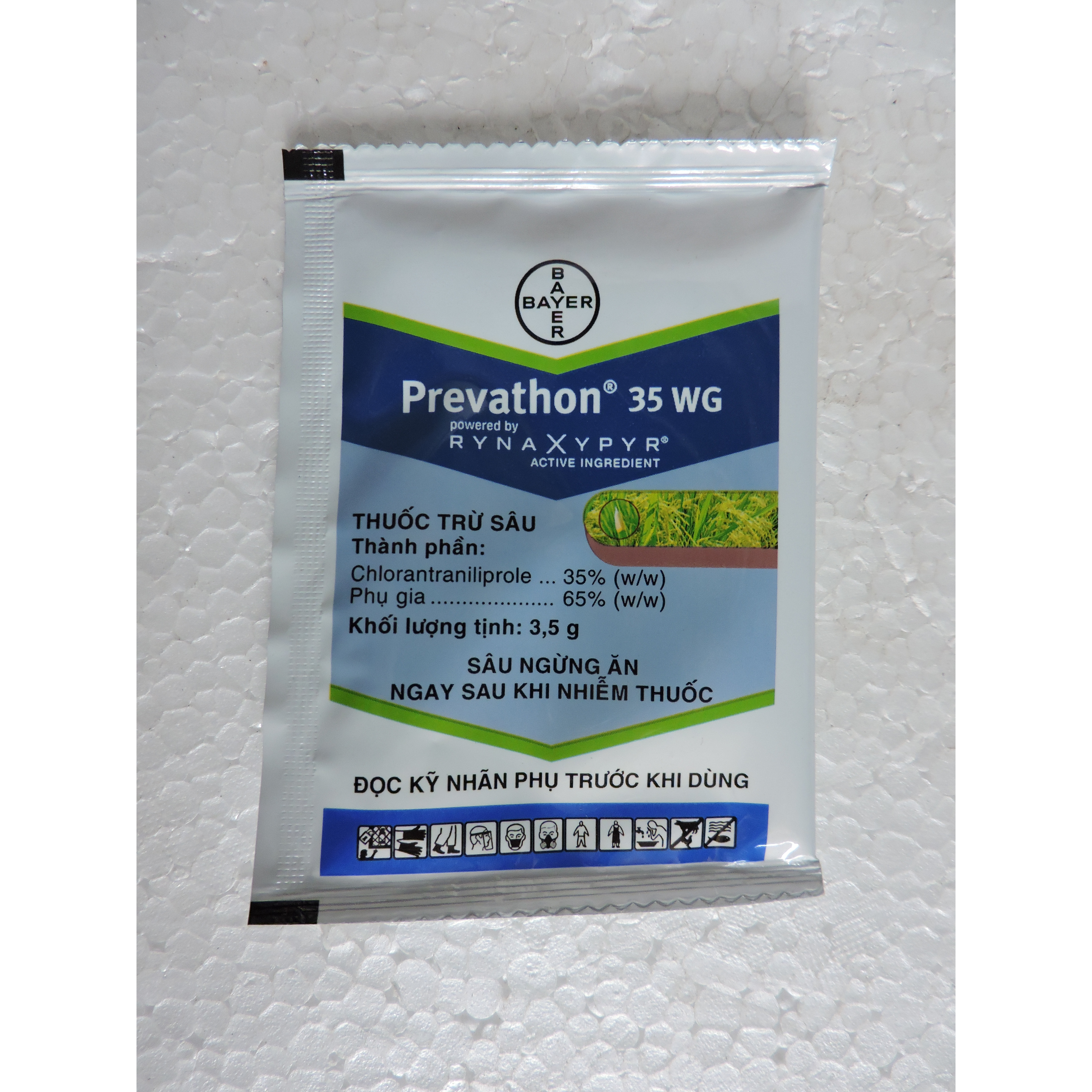 Bayer Thuốc Trừ Sâu  Prevathon RYNAXYPYR, SÂU NGỪNG ĂN SAU KHI NHIỄM THUỐC (3.5gr)