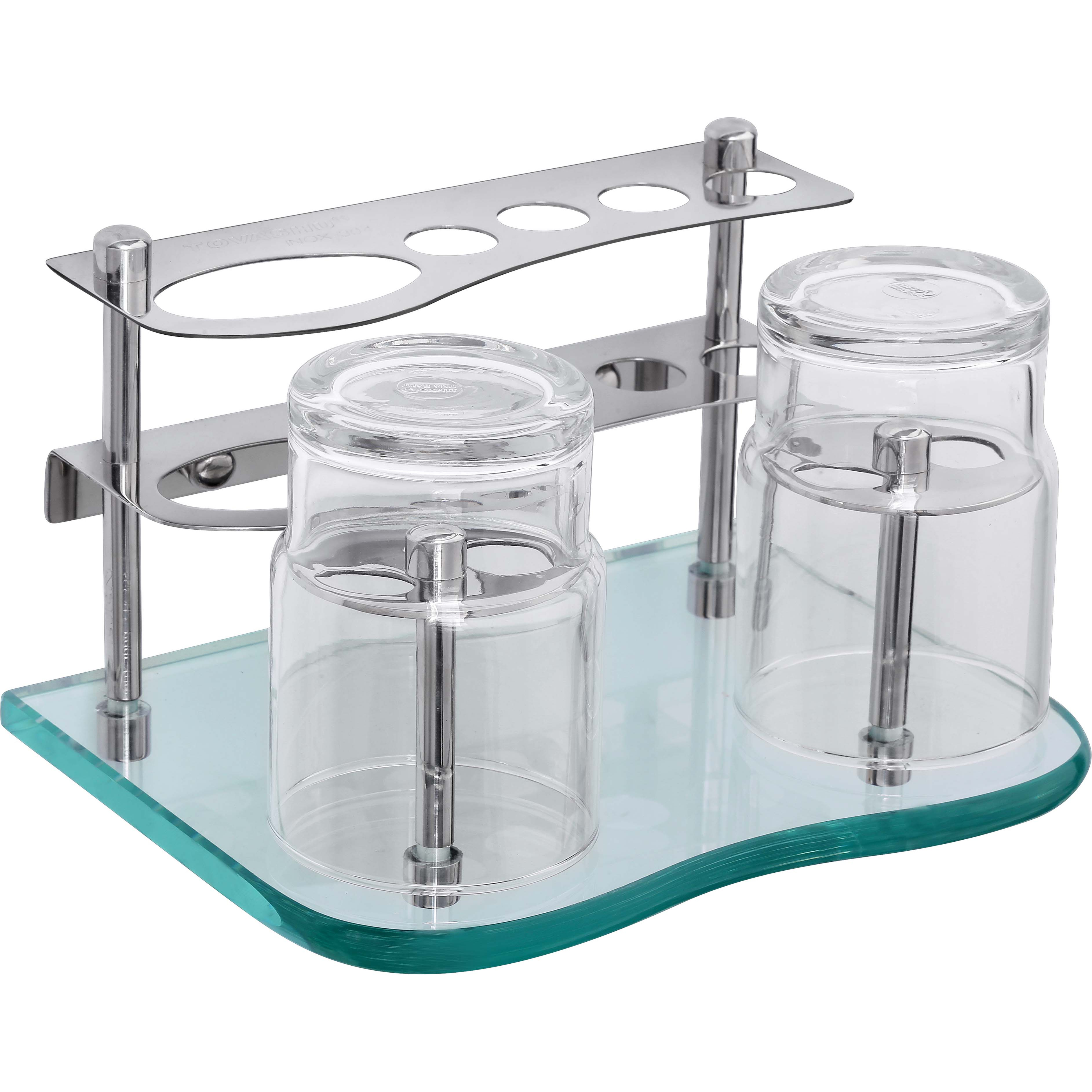 Kệ ly đôi kiếng và đựng kem đánh răng inox 304 TOVASHU