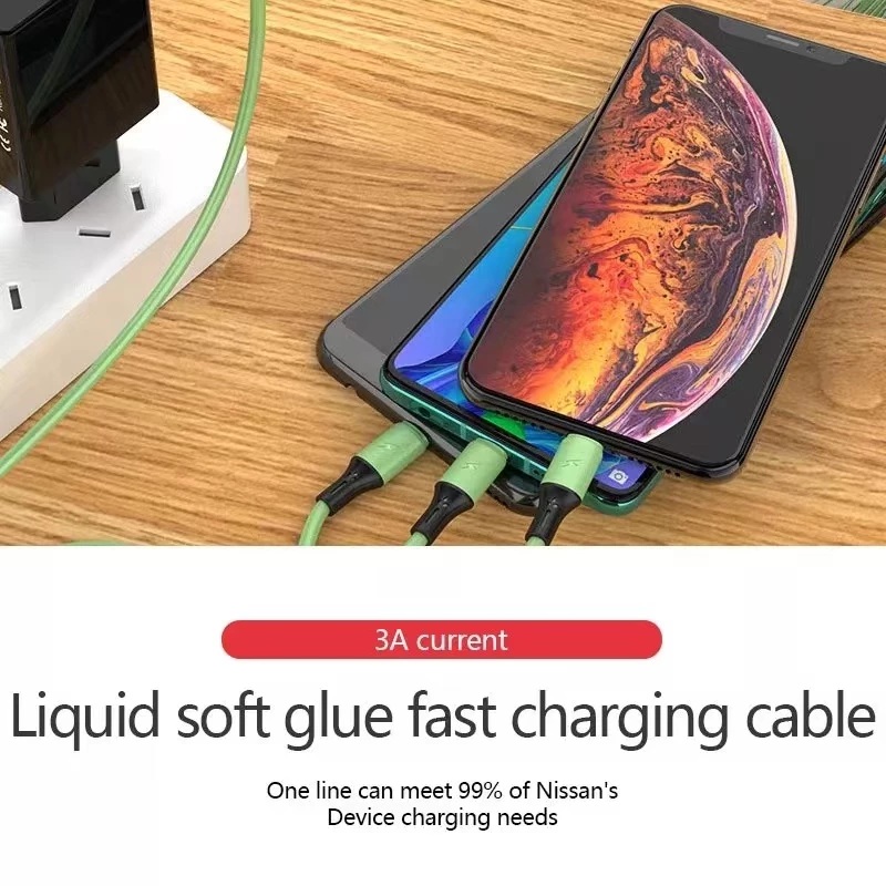 Cáp USB 3 đầu trong 1 Bộ sạc nhanh cho Android Type C micro usb lightning ios - miếng lót chuột