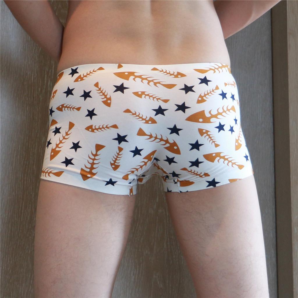 Men’s Stretchy Boxer Briefs Novelty Printed Panties Underwear Underpants