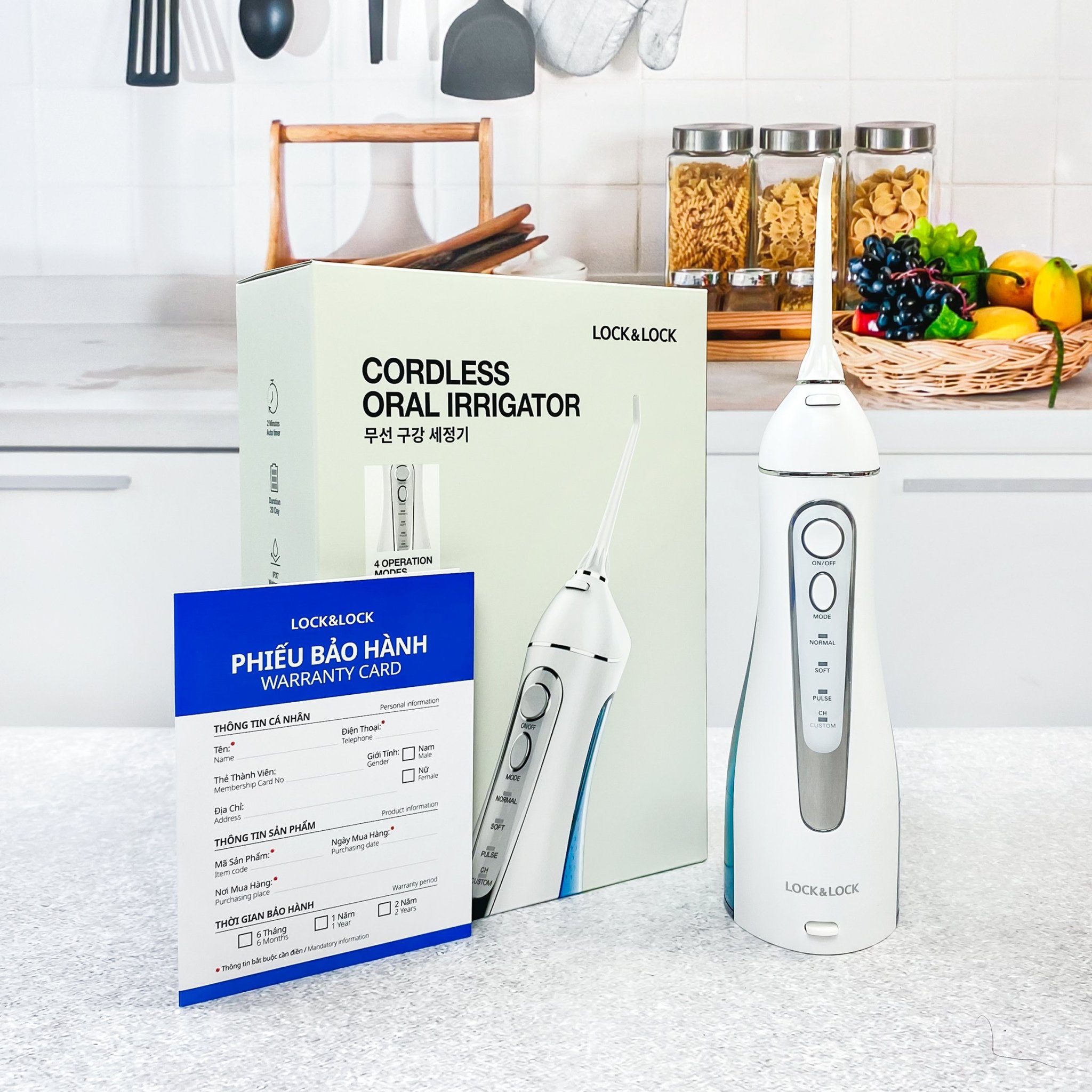 Máy Tăm Nước Không Dây Lock&amp;Lock Cordless Oral Irrigator ENR156BLU