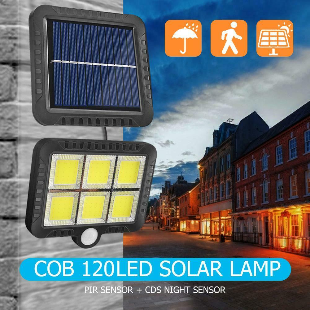 Đèn năng lượng mặt trời 120 LED COB cảm biến chuyển động, cảm biến ánh sáng - Có Điều Khiển